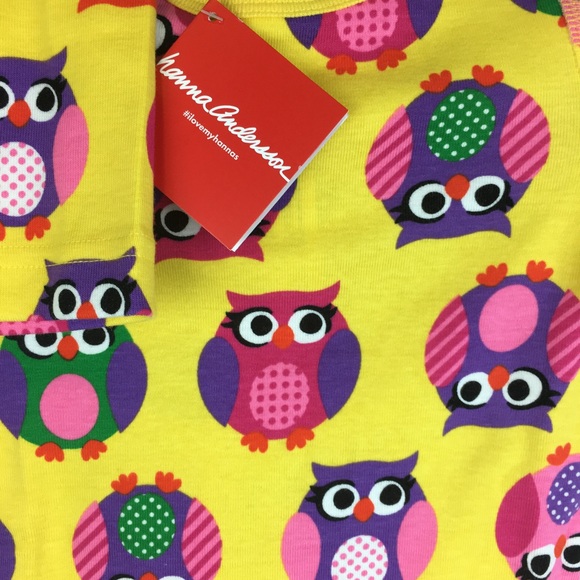 NWT Hanna Andersson Owl Short John Pajamas SZ 4 - Picture 4 of 4